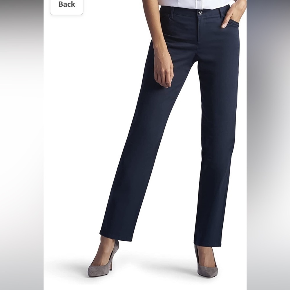 Lee Women's Relaxed Fit All Day Straight Leg Pant Imperial Blue 10 Short